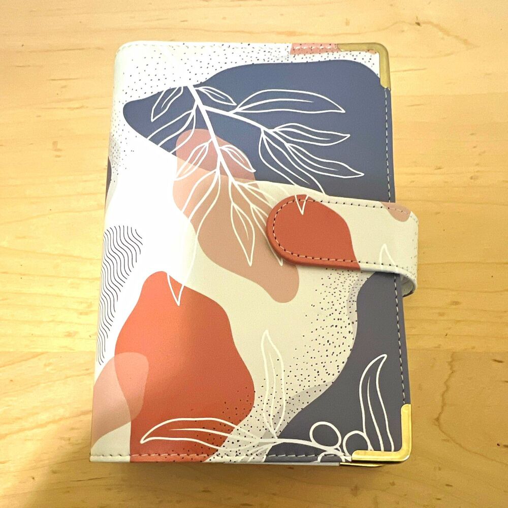 Cash Envelope Budget Binder Faux Leather Pocket Size Undated Planner Binder